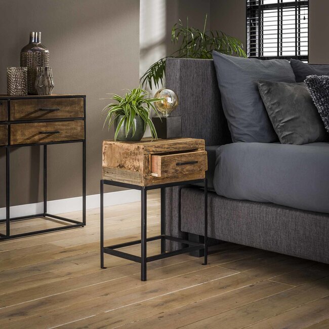 WoonStijl Nachtkastje lodge met 1 lade