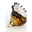 Light en Living Ornament 28x12x16 cm SHELL glas  bruin-brons+wit