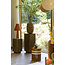 Light en Living Ornament 22x10x12 cm SHELL glas  bruin-brons+wit