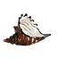 Light en Living Ornament 22x10x12 cm SHELL glas  bruin-brons+wit