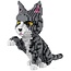 Balody 3D bouwset Grijs witte kat