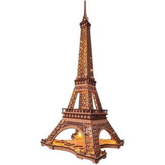 Robotime Houten Bouwpakket Night of the Eiffel Tower