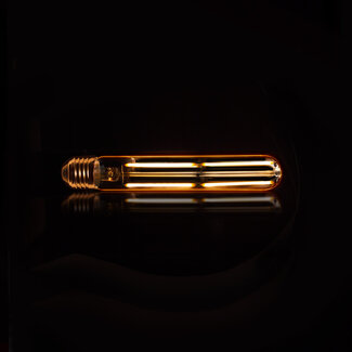 WoonStijl Lichtbron LED filament buis 18 5 cm - E27 4W 2100K 280lm dimbaar / Amberkleurig glas