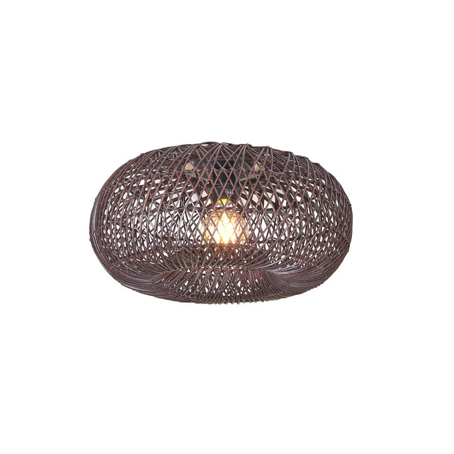 Good&Mojo Plafondlamp Arizona bamboe ø50 burgundy S