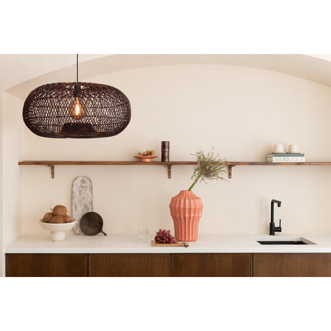 Good&Mojo Hanglamp Arizona bamboe ø70 burgundy L