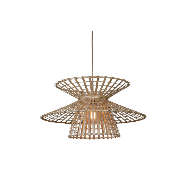 Good&Mojo Hanglamp Machu Picchu bamboe ø57xh.27cm naturel