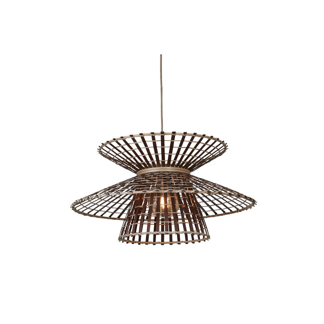 Good&Mojo Hanglamp Machu Picchu bamboe ø57xh.27cm naturel bruin
