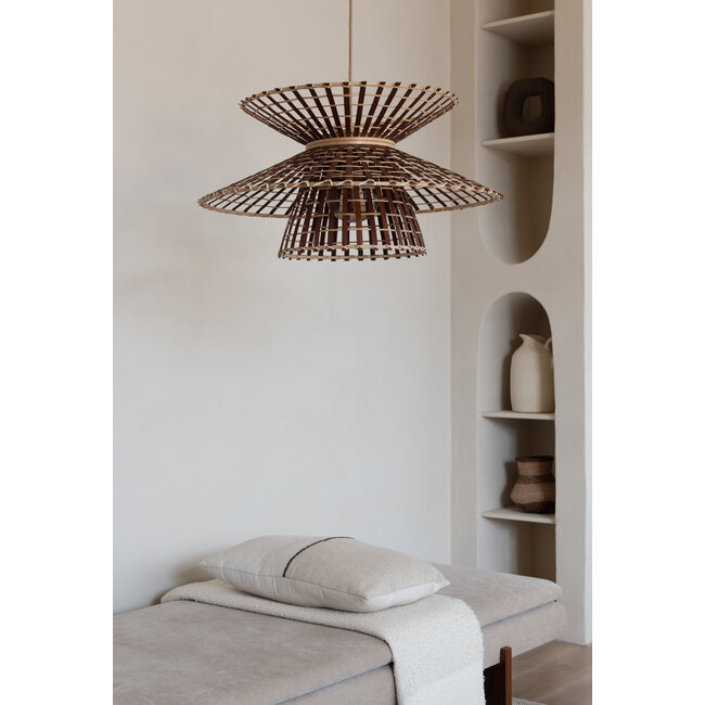 Good&Mojo Hanglamp Machu Picchu bamboe ø57xh.27cm naturel bruin