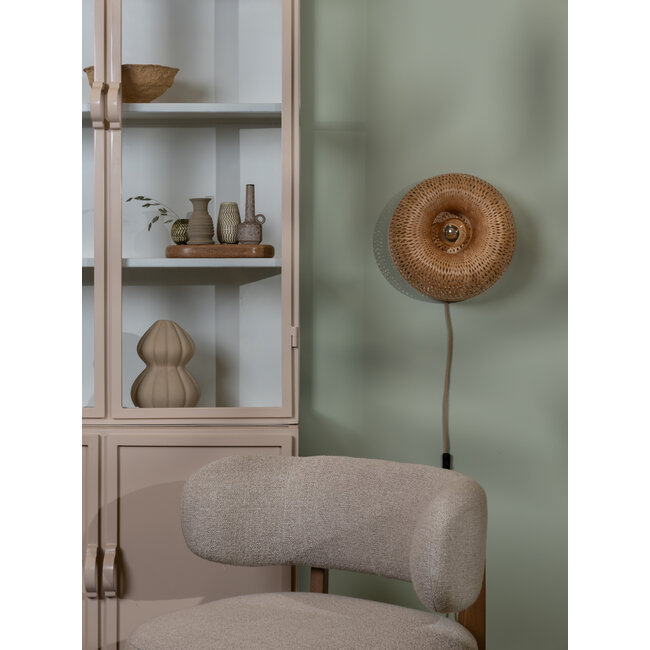 Good&Mojo Wandlamp Barbados bamboe ø35xh.15cm naturel