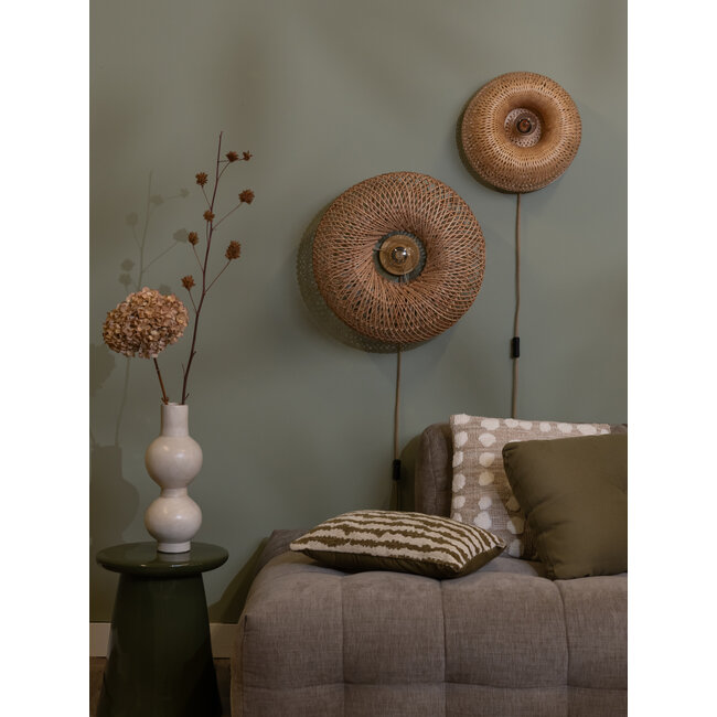 Good&Mojo Wandlamp Barbados bamboe ø35xh.15cm naturel