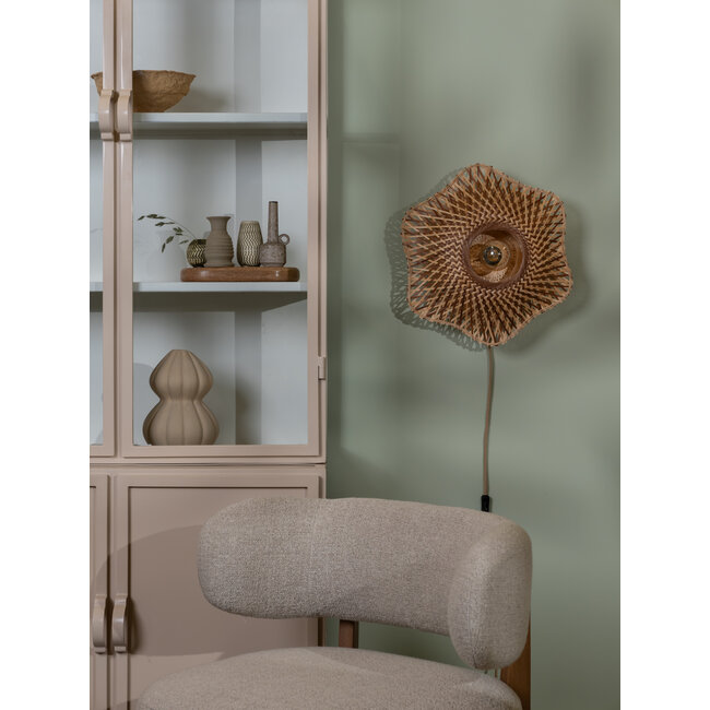 Good&Mojo Wandlamp Madura bamboe ø44x12cm naturel bruin S