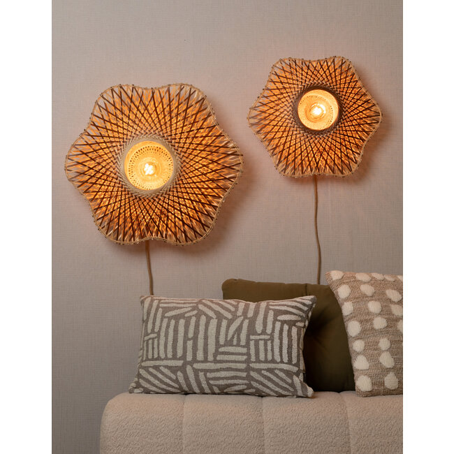 Good&Mojo Wandlamp Madura bamboe ø44x12cm naturel bruin S