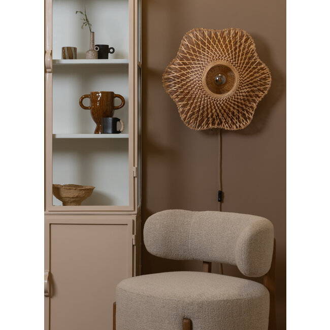 Good&Mojo Wandlamp Madura bamboe ø60x15cm naturel bruin M