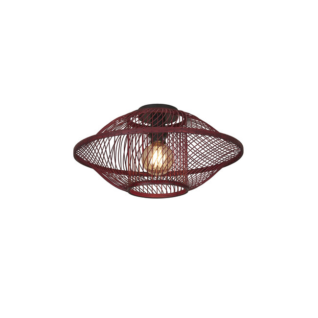 Good&Mojo Plafondlamp Maui bamboe burgundy S