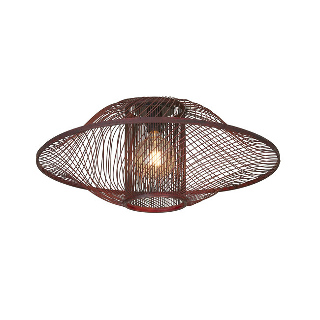 Good&Mojo Plafondlamp Maui bamboe ø70xh.30cm burgundy L