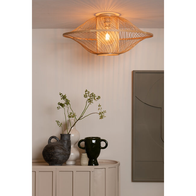 Good&Mojo Plafondlamp Maui bamboe ø70xh.30cm naturel L