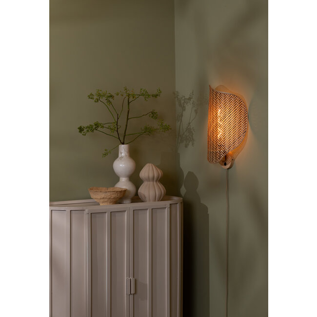 Good&Mojo Wandlamp Kinabalu bambo 40x10xh.50cm naturel bruin
