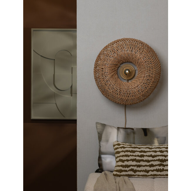 Good&Mojo Wandlamp Arizona bamboe ø50x23cm naturel S