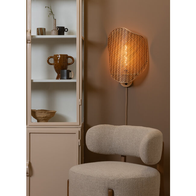 Good&Mojo Wandlamp Kinabalu bambo 40x10xh.50cm naturel bruin