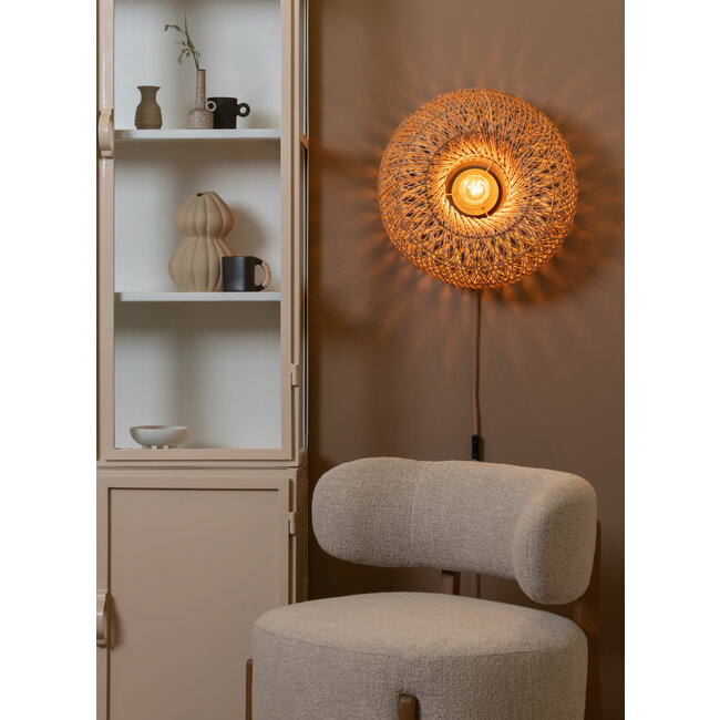 Good&Mojo Wandlamp Arizona bamboe ø50x23cm naturel S