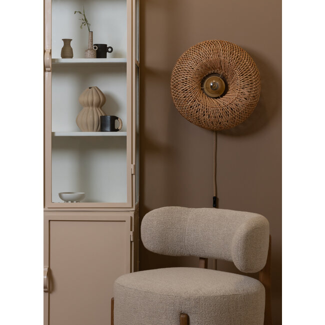 Good&Mojo Wandlamp Arizona bamboe ø50x23cm naturel S