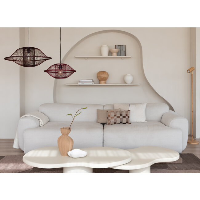 Good&Mojo Hanglamp Maui bamboe ø70xh.30cm burgundy L