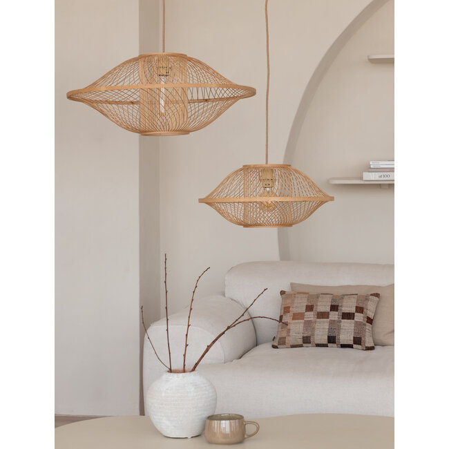 Good&Mojo Hanglamp Maui bamboe ø70xh.30cm naturel L