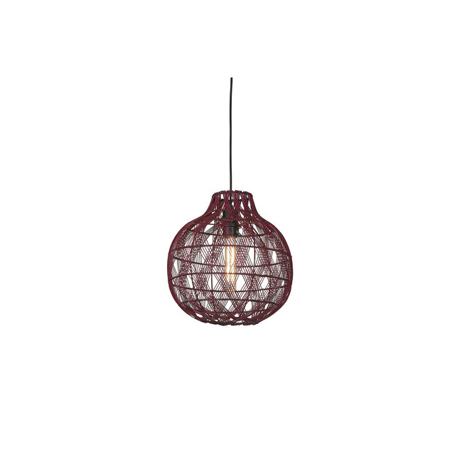 Good&Mojo Hanglamp Mendoza bamboe ø35xh.35cm burgundy S