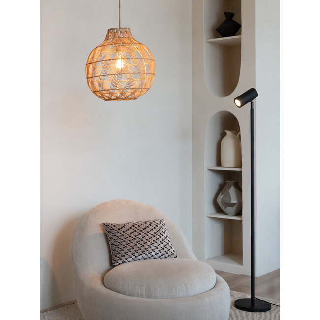 Good&Mojo Hanglamp Mendoza bamboe/kap ø35xh.35cm naturel. S