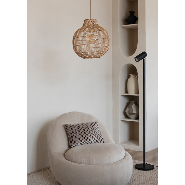 Good&Mojo Hanglamp Mendoza bamboe/kap ø35xh.35cm naturel. S