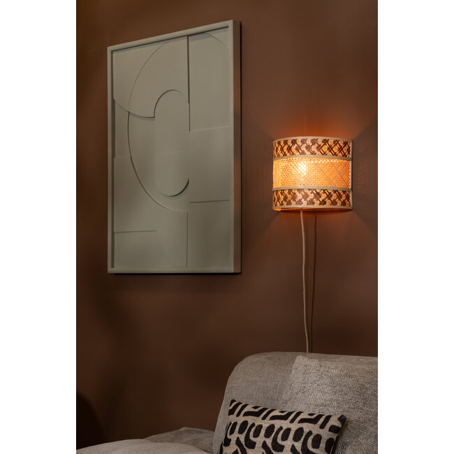 Good&Mojo Wandlamp Langkawi bamboe/kap 32x1x6x25cm nat/br.