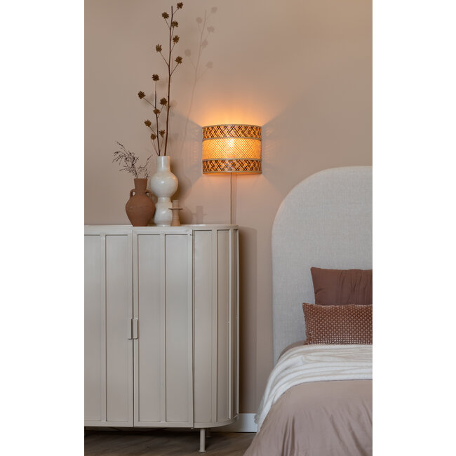 Good&Mojo Wandlamp Langkawi bamboe/kap 32x1x6x25cm nat/br.