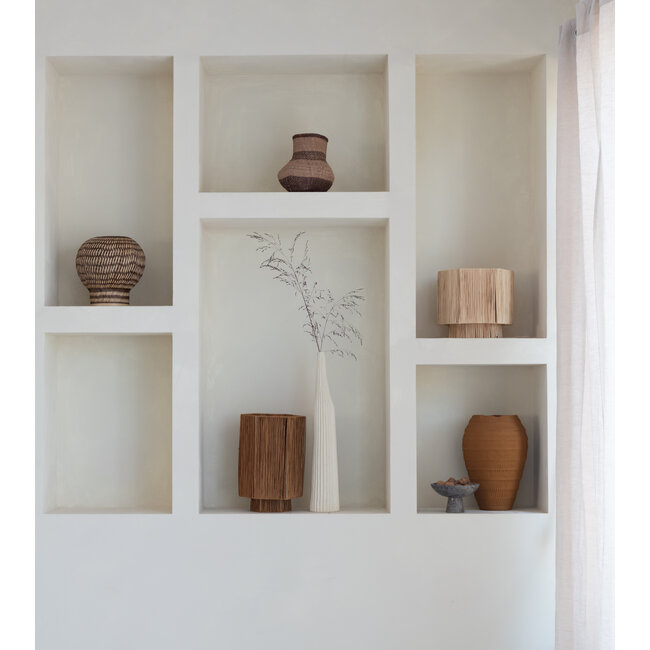 Good&Mojo Tafellamp Barbados bamboe/bol ø25xh.27cm naturel/bruin