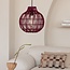 Good&Mojo Hanglamp Mendoza bamboe ø35xh.35cm burgundy S
