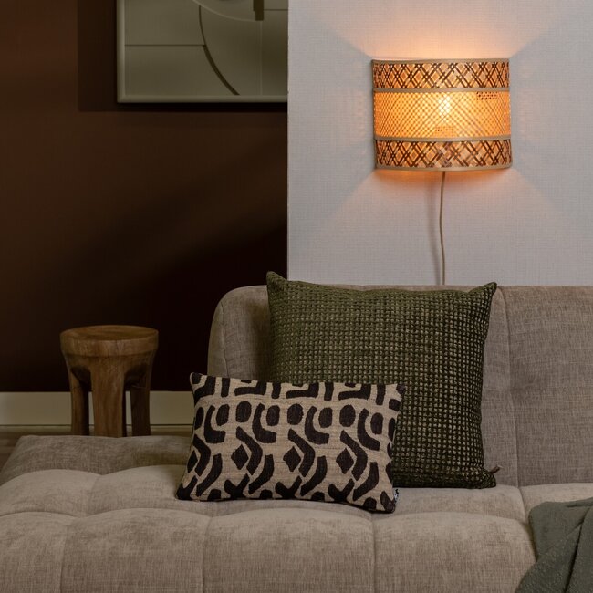 Good&Mojo Wandlamp Langkawi bamboe/kap 32x1x6x25cm nat/br.