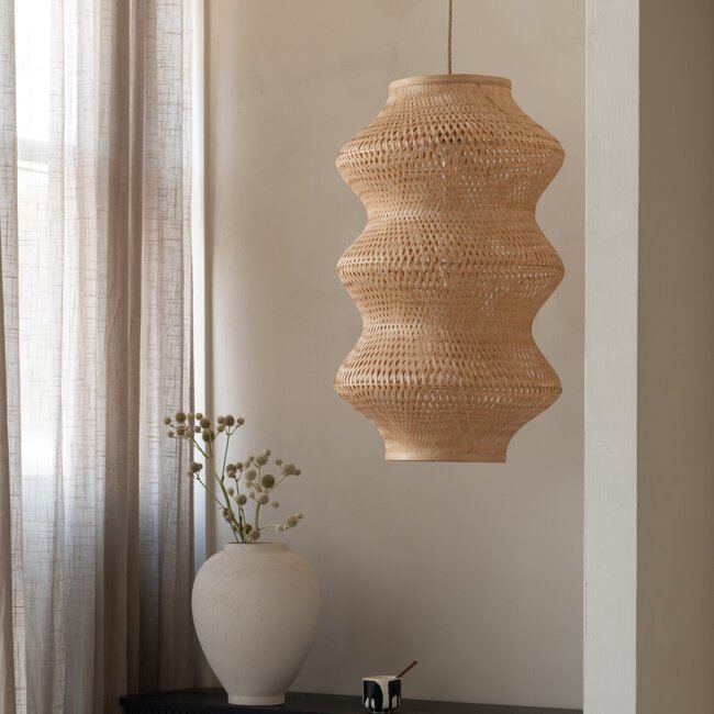 Good&Mojo Hanglamp Barbados bamboe ø40xh.67cm naturel XL