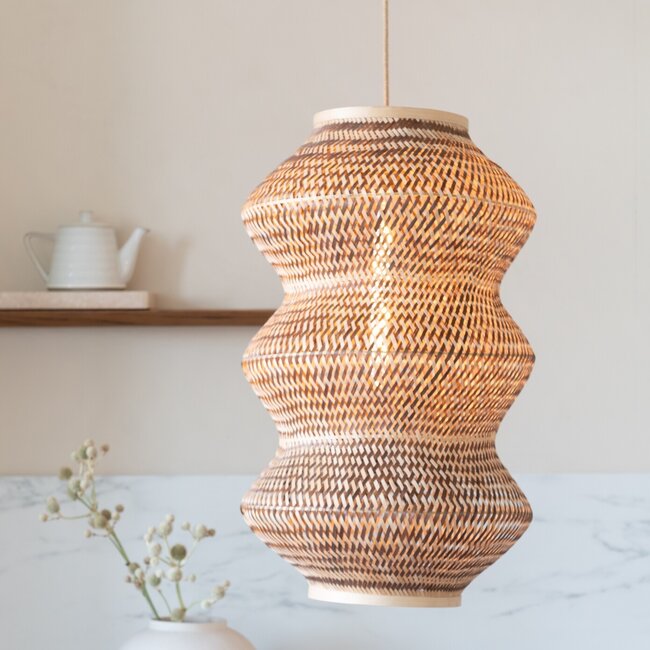Good&Mojo Hanglamp Barbados bamboe ø40xh.67cm naturel /bruin XL
