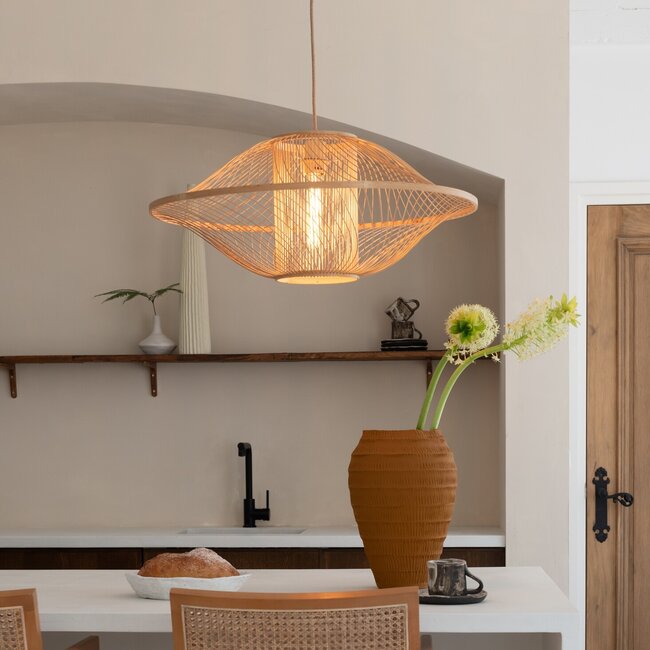 Good&Mojo Hanglamp Maui bamboe ø70xh.30cm naturel L