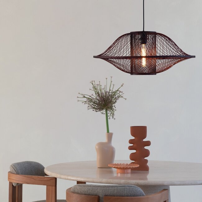 Good&Mojo Hanglamp Maui bamboe ø70xh.30cm burgundy L