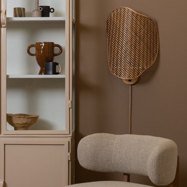 Good&Mojo Wandlamp Kinabalu bambo 40x10xh.50cm naturel bruin