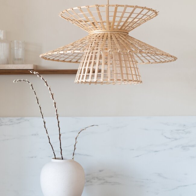 Good&Mojo Hanglamp Machu Picchu bamboe ø57xh.27cm naturel