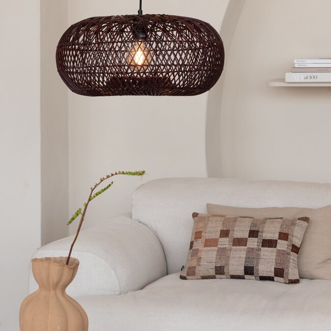Good&Mojo Hanglamp Arizona bamboe ø50 burgundy S