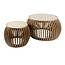 WoonStijl Salontafel set van 2 curve Nuovo travertin