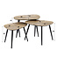 WoonStijl Salontafel set van 3 vierhoekig ray metal