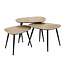 WoonStijl Salontafel set van 3 vierhoekig ray metal