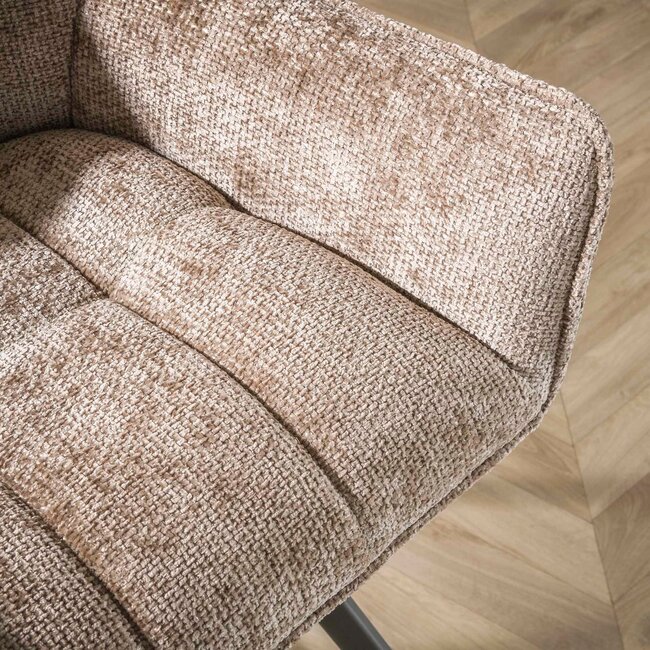 WoonStijl Armstoel raster draaibaar Rich Champagne