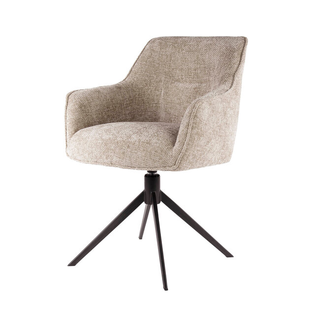 WoonStijl Armstoel pull draaibaar Rich Zandkleurig