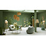 Light en Living Ornament op voet 25x10x35 cm GOUYA  groen agaat+crème