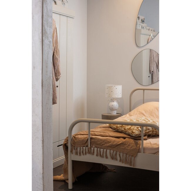 Woood Mata 1-persoons bed metaal zand 90x200cm