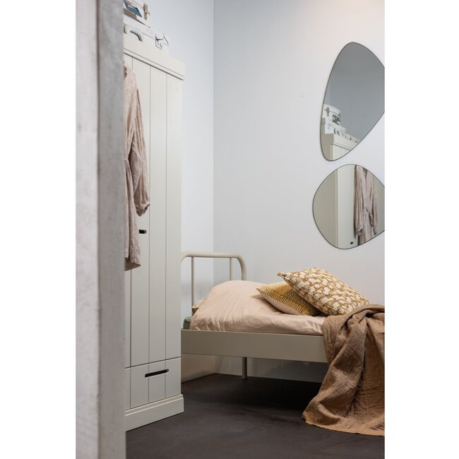 Woood Mata 1-persoons bed metaal zand 90x200cm